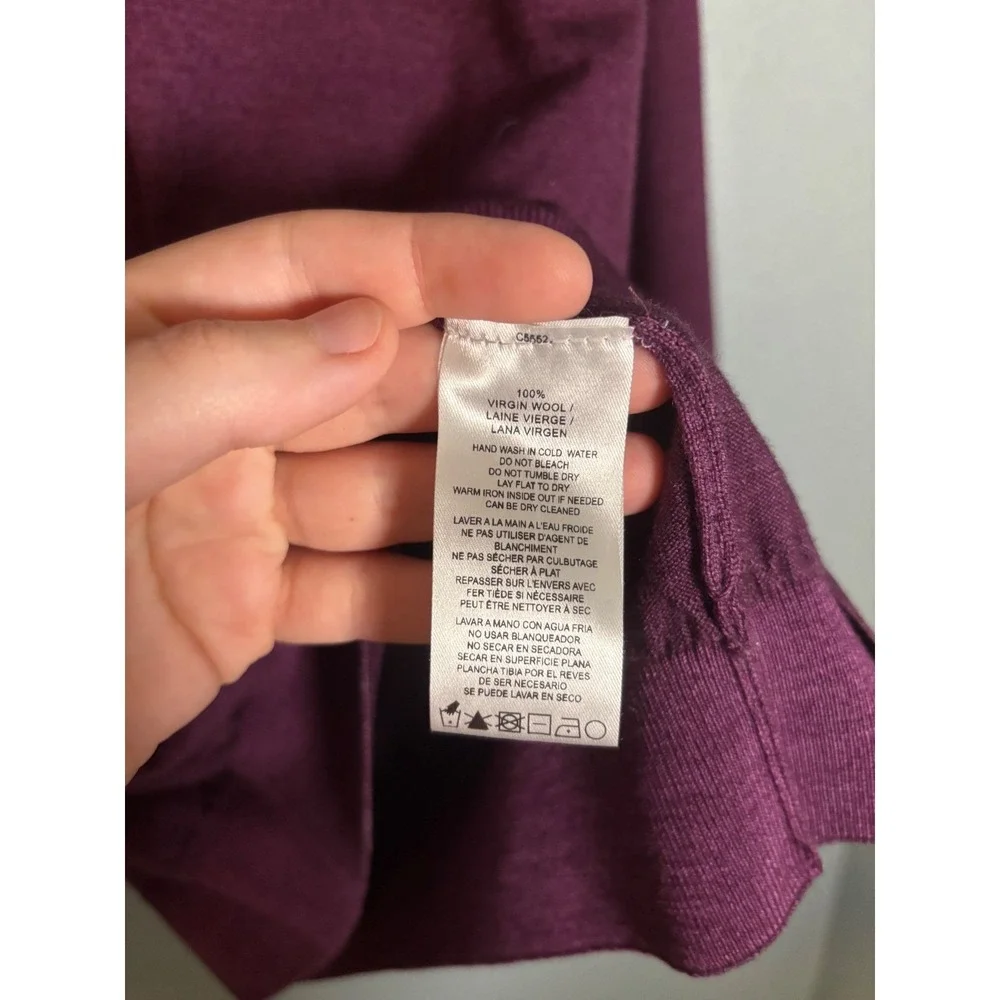 Jack Victor Mens 100% Virgin Wool‎ Purple Crewneck Sweater Size XL